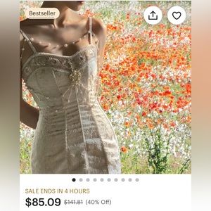 Homecoming White Dress with Pearls